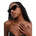 Versace slim cateye sunglasses in black