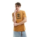 Timberland stack logo t-shirt in wheat-Brown