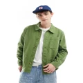 Timberland washed canvas chore jacket in khaki-Green