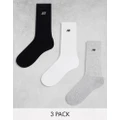 New Balance embroidered logo crew socks 3 pack in multi