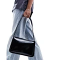 Calvin Klein Jeans block flap shoulder bag in black