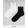 Dickies New Carlyss socks 2 pack in black white
