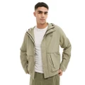 Fred Perry parka with hood in beige-Grey