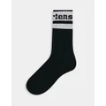 Dr Martens athletic logo sock in black and white