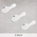 adidas Originals adicolor Trefoil 3-pack no-show socks in white-Black
