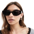 Reclaimed Vintage square cat eye sunglasses in black