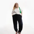 ASOS DESIGN Curve ultimate trackies in black (part of a set)