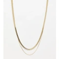 Pieces exclusive 18k plated 2 chain necklace in gold