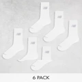 New Balance Performance crew socks 6 pack in white
