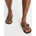 Barbour Toeman beach sandals in olive-Green
