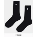 Carhartt WIP Madison 2 pack socks in black