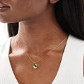 ASOS DESIGN 14k gold plated necklace with molten pendant