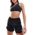 New Balance Athletics medium support sleek sports bra in black