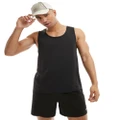ASOS 4505 icon training singlet with racer back in black