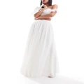 Y.A.S Bridal tulle maxi skirt in white
