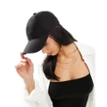 Accessorize cotton baseball cap in black