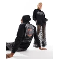 adidas Originals unisex gothic logo hoodie in black