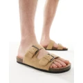 Pull & Bear strap sandals in brown