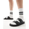 Pull & Bear strap sandals in black