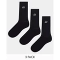 New Balance embroidered logo crew socks 3 pack in black