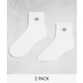 GANT 2 pack ankle socks with logo in white