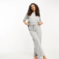 ASOS DESIGN Petite mix & match cotton pyjama pants in grey marl