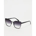 Quay In Pursuit cat eye sunglasses in black fade