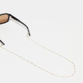 ASOS DESIGN waterproof stainless steel sunglasses chain with triple dot dash design in gold tone