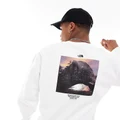 The North Face Camping retro back graphic sweatshirt in white Exclusive at ASOS