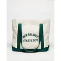 New Balance tote bag in canvas and green-White
