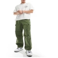 Obey Hardwork ripstop carpenter pants in khaki-Green