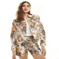 Wrangler heritage floral print denim jacket in multi (part of a set)