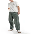 Obey Big Wig baggy pants in washed khaki-Green