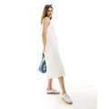 Wrangler slim strap summer dress in vintage white
