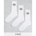 Dickies Valley Grove mid 3 pack socks in white