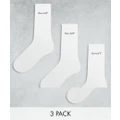 GANT 3 pack sport socks with logo in white