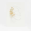 ASOS DESIGN pack of 5 ear cuffs with mixed detail in gold tone