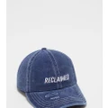 Reclaimed Vintage unisex logo cap in washed navy-No colour