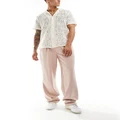 Sister Jane high waisted tailored pants in pink
