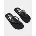 Calvin Klein Jeans monologo beach sandals in black