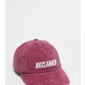 Reclaimed Vintage unisex logo cap in washed burgundy-No colour