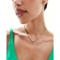 South Beach eye embellished chain choker necklace in gold