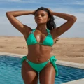 Moda Minx x Savannah-Shae Richards Amour tie side full coverage bikini bottoms in apple green