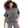 Pull & Bear oversized t-shirt in washed grey
