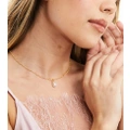 Orelia 18k gold plated dainty peardrop pearl necklace