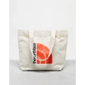 The North Face Half Dome logo tote bag in off white