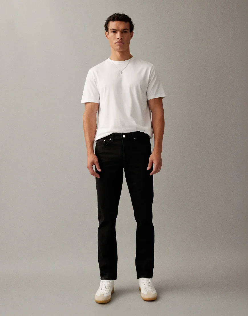 ASOS DESIGN stretch slim jeans in black