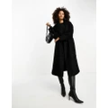 Y.A.S formal double breasted maxi coat in black