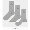 Dickies Valley Grove 3 pack socks in grey