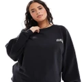 Wrangler Plus crew neck sweatshirt with small logo in faded black